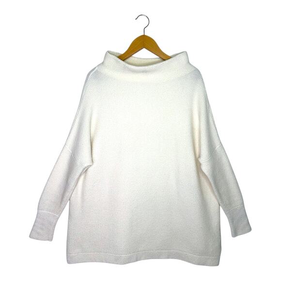 Free People Women's Blogger Favorite Ottoman Ribbed Tunic Sweater S Ecru Cream - Picture 2 of 12
